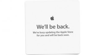 Apple online store outage sign