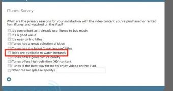 Apple Surveys iTunes Customers, Mentions Instant Playback
