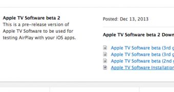 Apple TV Software Beta 2 available for download