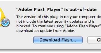 OS X Adobe Flash Player update prompt
