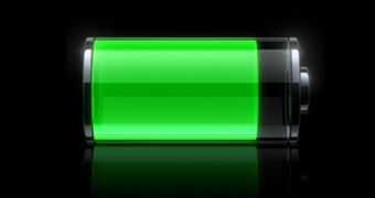 iOS displaying battery life