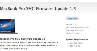 Apple posts MacBook Pro SMC Firmware Update 1.5