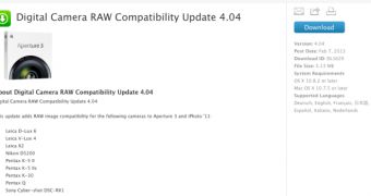 Digital Camera RAW Compatibility Update 4.04