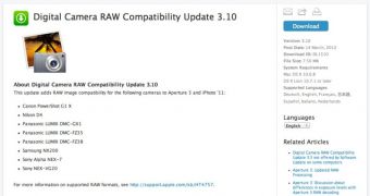 Digital Camera RAW Compatibility Update 3.10