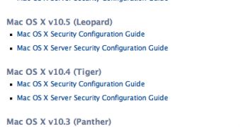 Apple's Mac OS X Security Configuration Guides for Mac OS X v10.3 (Panther) through Mac OS X v10.6 (Snow Leopard) - screenshot