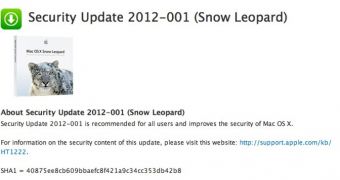 Apple Strengthens Snow Leopard Security with Update 2012-001