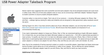 USB Power Adapter Takeback Program