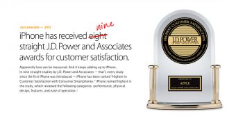 Apple acknowledges nine-straight JD Power awards