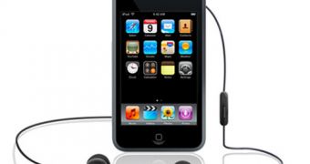 Old iPod touch marketing material featuring third party headphones (modified)