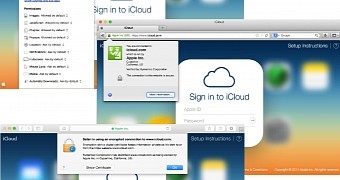 If no secure connection to iCloud is provided, quit the page