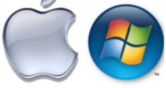 Apple and Vista logos