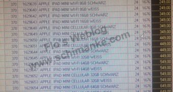 iPad Mini could be released in 8 different versions