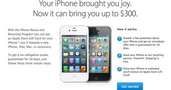 iPhone Reuse and Recycling Program web page