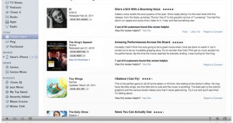 Apple's example of viewing multiple reviews from a single iTunes user