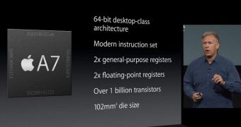 Apple's marketing guy marketing the A7 chip