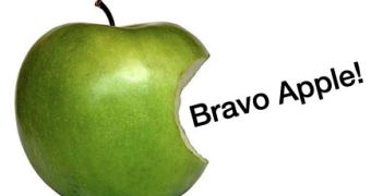 "Bravo Apple!" sign