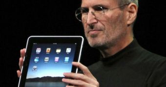 The late Steve Jobs introducing the first iPad in the Spring of 2010