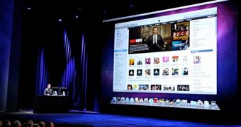 iTunes user interface (on-stage demonstration)
