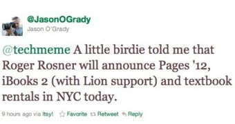 Jason O'Grady tweet