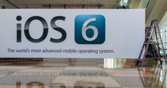 iOS 6 banner hung at Moscone West, San Francisco (WWDC 2012)