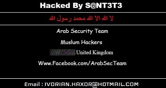 Message posted on defaced websites