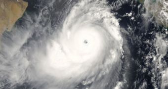 Super-cyclonic storm Gonu over the Arabian Sea on June 4, 2007