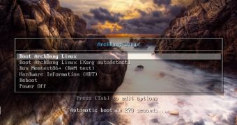 ArchBang Linux 2011.11 boot menu