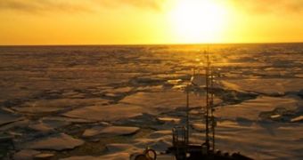 Taken from the Canadian Research Icebreaker CCGS Amundsen, in the Beaufort Sea in September 2009
