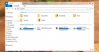 Windows 10 File Explorer with custom icons