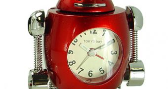 The robot-themed alarm clocks from TOKYObay