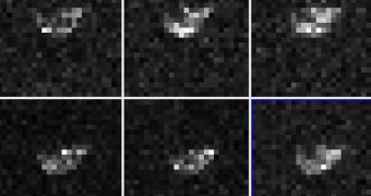 Images of 2007 TU24 taken with NASA's Goldenstone radio telescope