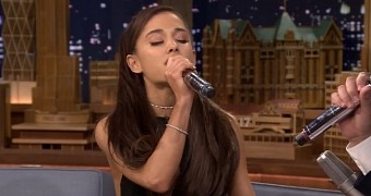 Ariana Grande does her best Celine Dion impersonation yet, on Jimmy Fallon