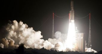 This is the fourth Ariane 5 rocket to launch from South America in 2011