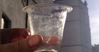 A drinking glass