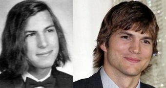 Young Steve Jobs and Ashton Kutcher (collage)