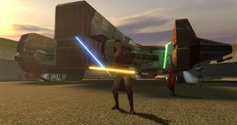 Gameplay screenshot from one of the Star Wars titles
