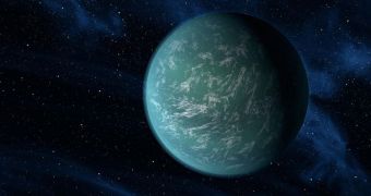 Kepler-22b, located in its parent star's habitable zone, may display cloud cover