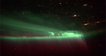 The northern lights seen by astronaut Mike Hopkins