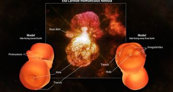 Reseachers reveal 3D model of Eta Carinae Nebula