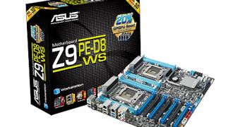 Asus dual-socket Z9PE-D8-WS LGA 2011 motherboard for Intel Xeon E5 CPUs