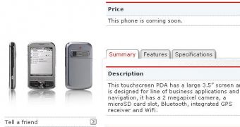 Asus P550 Gets Renamed as Vodafone V1520 PDA Phone
