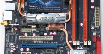 The Asus P5E3 Deluxe Motherboard - WiFi AP edition pictured