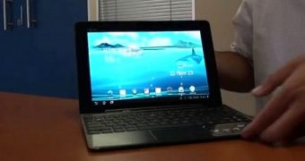 Asus Transformer Prime screen capture from video review