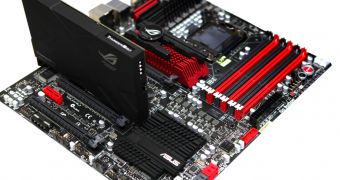 Asus Rampage III Black Edition ROG series motherboard with ThuderBolt add-on card