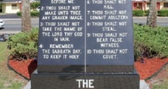 Ten Commandments sign sparks outrage