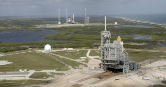 Atlantis and ARES I-X Both at KSC Launch Pads