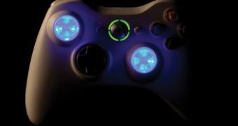 The LED illuminated thumbsticks for Xbox 360 controller