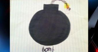 Rhett Parham drew this picture of a bomb