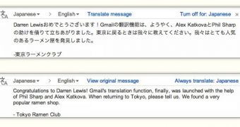 Translation in Gmail
