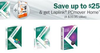 Laplink's PCmover Home included to sweeten the deal